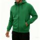Men's Green Zip-Up Hoodie, Long Sleeve Casual Sweatshirt with Pockets